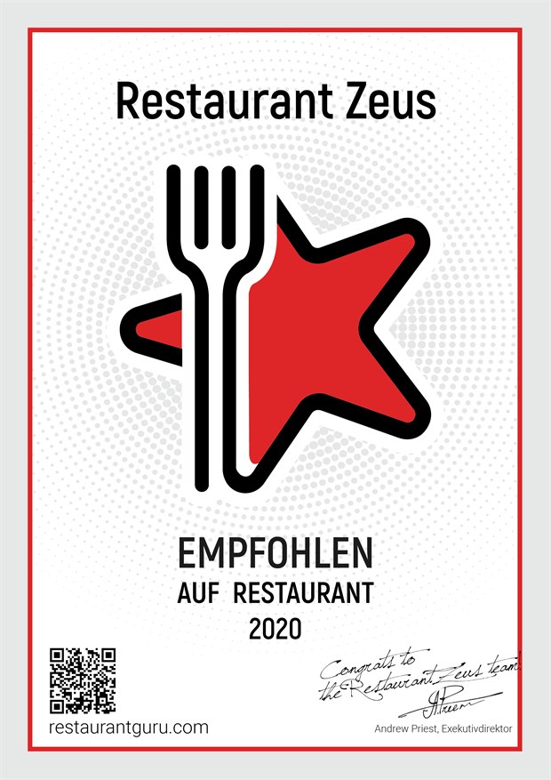 Restaurant Guru 2020: Restaurant Zeus – Empfohlen auf Restaurant Guru